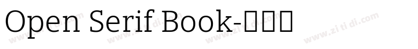 Open Serif Book字体转换